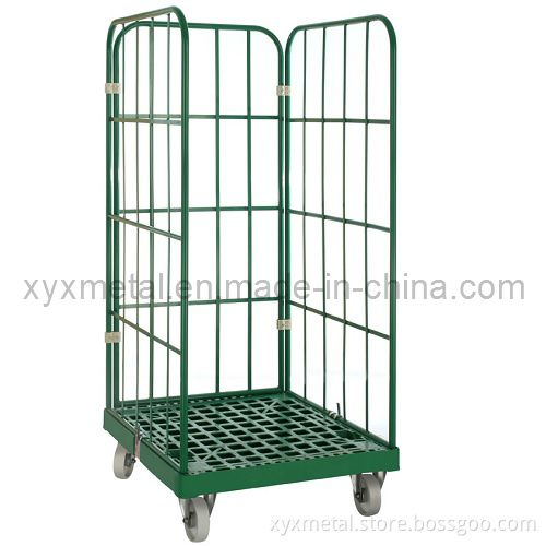 Large Steel Tube Roll Containers Cage Garden Trolleys